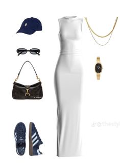 Classy Baseball Game Outfit, Outfit For Baseball Game Women, Baseball Game Outfit Women, Baseball Outfits, Baseball Game Outfit, Lycra Dress, White Dress Outfit, Simple White Dress, Dress One Piece