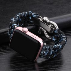 Sport Nylon Strap for Apple Watch Band Bracelet for iWatch Series 6 5 4 3 Se Apple Watch Jewelry, Kevin G, Paracord Watch, Watch Jewelry, Best Things In Life, Bracelet Apple Watch, Blue Camouflage, How To Make Rope, Apple Watch 38mm