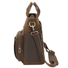 Vintage Leather Shoulder Backpack With Large Capacity, Vintage Rectangular Leather Backpack For On-the-go, Classic Leather Backpack With Removable Pouch For Daily Use, Brown Large Capacity Bag For Everyday Carry, Vintage Leather Shoulder Backpack For Everyday Use, Vintage Large Capacity Satchel For On-the-go, Everyday Carry Large Capacity Rectangular Satchel, Everyday Large Capacity Satchel Shoulder Bag, Classic Backpack For Daily Use