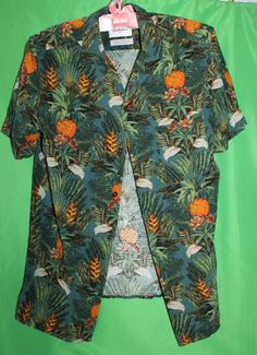 Cheap Green Collared Hawaiian Shirt, Be Free, Button Front Shirt, Green Colors, Pineapple, Button Up Shirts, Button Up, Green, Clothes