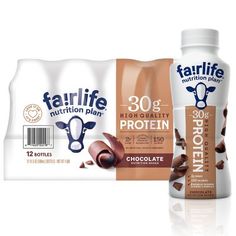 Fairlife Nutrition Plan Chocolate, 30 g. Protein Shake (11.5 fl. oz., 12 pk.) - Sam's Club Protein Shake Coffee, 30 G Protein, Yummy Protein Shakes, 30g Protein, Nutritional Snacks, Shake Diet, Premier Protein, Nutrition Drinks, Nutrition Plan