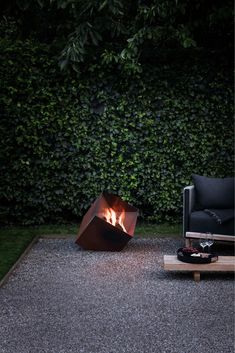 FireCube Corten Steel Garden Fire Pit by Eva Solo Poolside Decor, Garden Fire Pit, Outdoor Candles, Outdoor Lounge Set, Modern Patio, Fire Bowls, Alvar Aalto, Yacht Design