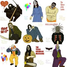 halloween characters are depicted in this cartoon