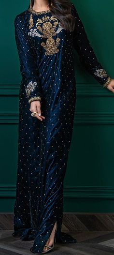 Product Description:  This is perfect Formal Velvet Long Straight Kaftan. Intricately Hand Embroidered with Zardose, Kora Dabka and Sequin Work.  Color: Navy Blue Includes:  Kaftan Pants Elegant Blue Kaftan With Dupatta, Elegant Formal Kaftan With Traditional Drape, Elegant Fitted Dabka Kaftan, Elegant Fitted Kaftan With Dabka Details, Elegant Blue Kaftan With Dabka Details, Elegant Formal Dabka Kaftan, Dark Blue Shalwar Kameez, Elegant Royal Blue Dress With Dabka Work, Elegant Designer Kaftan With Intricate Embroidery