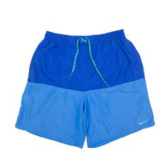 NIKE Swimwear Casual Shorts Blue Regular Mens XL W30 Blue Swim Trunks With Pockets For Sports, Blue Sportswear Swim Trunks For Summer, Blue Nylon Swim Trunks For Workout, Blue Short Swim Trunks For Training, Blue Bottoms For Streetwear During Sports Season, Sporty Blue Athletic Shorts With Pockets, Blue Nylon Athletic Shorts For Training, Blue Nylon Swim Trunks For Sports, Blue Casual Training Activewear