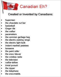 the canadian flag is shown with words in english and spanish to describe what country it is