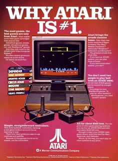 an advertisement for the atari is 1