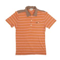 Vintage PENGUIN Polo Shirt Orange 90s Striped Short Sleeve Mens M Orange Polo Shirt, Striped Short, Wholesale Shoes, Cardigan Coat, Active Wear Tops, Board Shorts, Coat Dress, Denim Pants, Short Pants