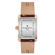 Timeless and luxurious, this striking women's 23mm watch from the Carree collection evokes glamour with its square shape. 23x21mm stainless steel case with diamonds White dial with “clous de Paris” decoration Roman numeral indexes The red alligator leather strap secures with a buckle clasp Water-resistant to 30m Classic Square Watches With Diamond Hour Markers, Timeless Rectangular Watch With Polished Finish, Luxury Square Watches For Formal Occasions, Luxury Square Formal Watches, Luxury Watches With Metal Dial And Square Face, Luxury Rectangular Diamond Watch With Polished Finish, Luxury Watch With Metal Dial And Square Face, Luxury Watch With Square Metal Dial, Anniversary Watch Accessories With Polished Rectangular Dial Finish