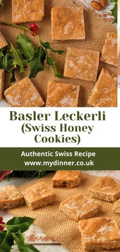 Basler Leckerli Basler Leckerli Recipe, Swiss Desserts, Baking Powder Recipe, Traditional Gingerbread, Christmas Cookies Recipes