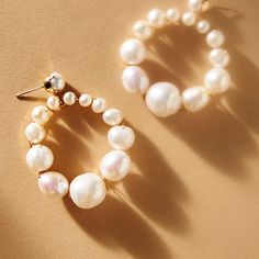 Anthropologie Bhldn Emma Katzka Peal Hoop Earrings New Modern Door Knocker Hoops With Lustrous Freshwater Pearls. New Unworn! Chic Bohemian Modern Bridal Bride Wedding Gala Party Beach Travel Vacation Chic White Pearl Hoop Earrings, Everyday White Hoop Pearl Earrings, Chic White Pearl Drop Hoop Earrings, White Pearl Round Hoop Earrings, Chic White Teardrop Hoop Earrings, White Pearl Drop Hoop Earrings, White Pearl Hoop Earrings, Keshi Pearl Bracelet, Keshi Pearl Earrings