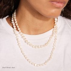 There are many ways to wear the Pearl Portal, draped diagonally across your chest, worn backwards hanging down your back, or coiled around your neck, wrist, or ankle. The possibilities are endless with the Pearl Portal! Transport yourself through the Pearl Portal into your very own dream world. Luminous freshwater pearls are strung on silk, with a classic volute clasp. Choose your length, for your perfect level of pearl power. �As a stylist, this piece is absolutely magical to me. I literally fe Ivory Soap, Dream World, The Pearl, Gifts For Wedding Party, Beauty Shop, Your Back, Dyed Hair, True Love, Fresh Water