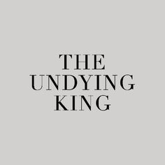 the undying king logo in black and white