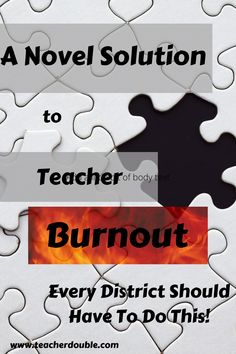 a puzzle piece with the words burnout on it and an image of a fire