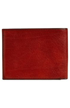 Hand-stained, vegetable-dyed Italian leather elevates a smart wallet with a fold-out ID window. Interior ID window; currency pouch; eleven card slots Leather Imported Men's Furnishings Classic Cognac Trifold Wallet With Coin Pocket, Formal Cognac Wallet With Card Slots, Formal Cognac Wallet With Coin Pocket, Cognac Rectangular Wallet With Rfid Blocking, Cognac Bifold Wallet With Coin Pocket, Rectangular Cognac Wallets With Coin Pocket, Leather Wallet With Coin Pocket In Cognac, Rectangular Cognac Wallet With Coin Pocket, Cognac Leather Wallet With Coin Pocket