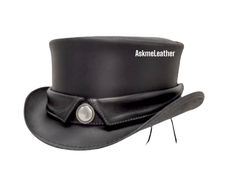 Leather Top Hat Collar Band Style Black Top Hat Steampunk Hat Eldorado Top Hat Handmade with 100% Cowhide Leather Gift for him New with Tags Description: * High-Quality Craftsmanship handmade * Real Leather * 100% pure leather **Those living in remote areas will have to pay $45 extra as shipping charges before the item is shipped. Sizing: Heads come in all sizes, and in a lots variety of shapes. Although high quality hats are adaptable, and will usually conform to differences in shape with a little wearing, it is essential that the size be correct for the head. To determine your hat size, measure the circumference around your head, keeping the tape level and firm, across the temples and above the eyebrow ridges. Check the size chart given below. For in-between measurements use the next siz Leather Top Hat, Black Top Hat, Steampunk Hat, Hat Handmade, Garbage Bag, Quality Hats, Leather Gifts, Top Hat, Black Top