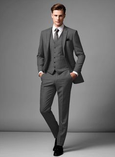 Go beyond the norms of dressing for your day with our Italian Wool Lycra Franciso Suit, which manifests perfection. Tailored from a premium virgin wool and lycra blend, our suit has a texturized pattern with a stunner gray shaded aura that feels completely light and will fit like a luxury in your wardrobe. Perfect for your next elite soiree or important business gatherings, get ready to attract elegance. Shop now and establish your stylish demeanor.   Look features a 2 button jacket with notch lapels, horn royal black buttons, single vent, three cuff buttons and two welted back pockets on trousers.   Click 'Customize Now' to modify the look if needed.  Lining: Viscose. Fitted Wool Business Sets, Fitted Professional Business Sets, Professional Fitted Business Sets, Fitted Wool Three-piece Suit For Office, Slim Fit Professional Suiting Fabric Sets, Tailored Elegant Blazer, Fitted Wool Three-piece Suit For Work, Fitted Suits For Office Wear, Fitted Wool Three-piece Business Suit