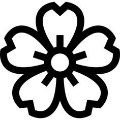 a black and white flower with four petals