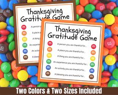 two thanksgiving games for kids to play with candy