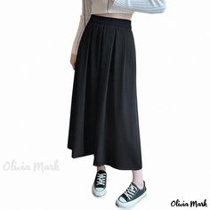 Olivia Mark - Blush Pink Pleated Midi Skirt with Flowy Draped Design and High Waist - Casual and Elegant Floor-Length Skirt Casual Full-length Pleated Skirt, Casual Fitted Full-length Pleated Skirt, Black Full-length Flowing Pleated Skirt, Black Full Length Flowy Pleated Skirt, Full Length Flowy Black Pleated Skirt, Full Length Black Flowy Pleated Skirt, Casual Full-length Black Skirt, Casual Plain Skirt, Casual Full-length Relaxed Skirt