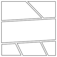 a black and white drawing of three rectangles with one diagonal line in the middle