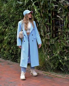 Baby Blue Outfit, Trench Outfit, Hope Fashion