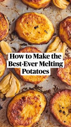 baked potatoes with herbs and seasoning on a baking sheet