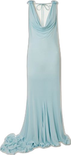 Light Blue Fitted Silk Dress, Elegant Bias Cut Dress With Flowy Skirt, Elastane Maxi Prom Dress, Elastane Stretch Wedding Dresses, Fitted Light Blue Long Dress, Stretch Elastane Wedding Dress, Light Blue Stretch Dress For Evening, Stretch Light Blue Dress For Evening, Evening Dresses With Bias Cut Long Skirt