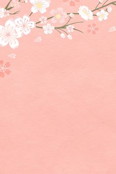 a pink background with white flowers on it