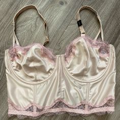 Reposhing This Item Pink Coquette Underwire Bra, Pink Partially Lined Lace Bra, Feminine Pink Bra With Lined Body, Partially Lined Pink Bra For Spring, Pink Partially Lined Feminine Bra, Feminine Pink Partially Lined Bra, Feminine Pink Lined Bra, Victoria Secret, Women's Intimates