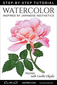 The Little Known and Easy Way to Watercolor Leaves Peony Watercolor Painting, Peonies Artwork, Peony Drawing, Peony Watercolor, Portrait Tutorial, Watercolor Tutorial, Peony Painting