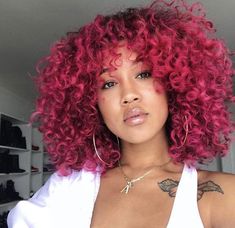 Curly Afro Wig, New Natural Hairstyles, Wig With Bangs, Front Lace Wigs Human Hair, Short Curly Hair, Hair Pictures