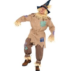 a scarecrow is standing with his hands on his hips