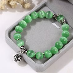 Metal Color: green Strength Bracelet, Beautiful Beaded Bracelet, Bracelets Women, Crystal Fashion, Beads Bracelet Design, Colour Chart, Crystal Opal, Crystal Beads Bracelet, Opal Bracelet