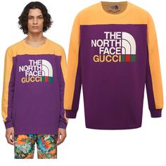 Designer: Gucci Size: Sz M / Medium Condition: Authentic And Brand New Style Name / Number: 671439 Xjdra 5481 Material: 100% Cotton Unique Features: Long Sleeve Cotton Jersey T-Shirt In Orange And Purple. Graphic Logo Printed In White / Green And Red At Chest. Part Of The Gucci X The North Face Collaboration. Crew Neckline. Color: Purple / Orange, Please Note That Color Appearance May Vary Depending On Your Monitor Settings Retail: $850 Plus Tax Measurements: Please Ask For Measurements Malvina' Gucci Cotton Top For Streetwear, Casual Long Sleeve Gucci Tops, Casual Gucci Long Sleeve Tops, Designer Long Sleeve Tops With Logo Print, Gucci Crew Neck Tops For Streetwear, Gucci Long Sleeve Tops With Letter Print, Gucci Long Sleeve Tops With Logo Print, Designer Gucci Crew Neck Top, Gucci Long Sleeve Top With Logo Print