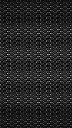 an abstract black background with hexagonal grids