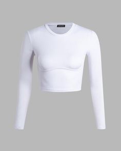 Details: Essential ribbed long-sleeve topTopLength: CroppedSleeveLength: Long SleevesMaterials:35% Cotton + 60% Polyester + 5% Spandex Mha Clothes, Blackpink Closet, Adam Cole, Cropped Long Sleeve Top, Practice Outfits, Cropped Long Sleeve, Long Sleeve Top, Women Fashion, Shirts Tops