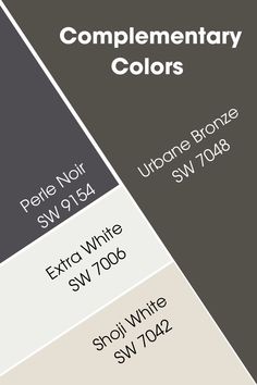 the complementary color scheme is shown in this graphic style, which includes different shades of gray and