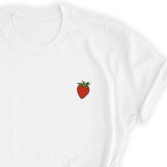 Love Strawberry? Who doesn't? Take this beautiful banana icon design by your side everywhere. Friends will love it! This t-shirt feels soft and lightweight, with the right amount of stretch. It's comfortable and flattering for both men and women. * 100% cotton (heather colors contain polyester) * Fabric weight: 5 oz * Shoulder-to-shoulder taping * Side-seamed Time for Delivery: * Processing & production time is 1-6 business days (usually 2-3 days). * U.S. Shipping time: 3-5 business days. ∗ White T-shirt With Strawberry Print For Spring, Trendy Red Strawberry Print T-shirt, Fun Short Sleeve T-shirt With Strawberry Print, Summer Strawberry Print Graphic T-shirt, Pink Cotton T-shirt With Strawberry Print, Fruit Shirt, Strawberry Shirt, Diy Tees, Typography Tees