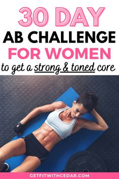 30 day ab workout challenge for women Daily Ab Workout, 30 Day Ab Workout, Abb Workouts, 30 Day Ab Challenge, Ab Workout Plan, Best Core Workouts, Ab Workout Challenge, Abs Exercise, Belly Workout Challenge