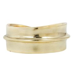 This wide gold ring by ladha is organic and sleek with a timeless look. Weighty and thick with a ridge down the middle, it has a tapered back so it's ultra comfortable to wear daily. Metal: 14K Yellow GoldMeasurements: 9.2mm wide   Size 6.75, 7 in stock Shipping and Delivery: IN STOCK items will ship within 2 business Bold Gold Jewelry, Wide Gold Ring, Diamond Star Necklace, White Pearl Bracelet, Wolf Jewelry, Wide Ring, Wide Rings, Diamond Star, Star Studs