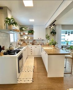 the kitchen is clean and ready for us to use in its new owner's home