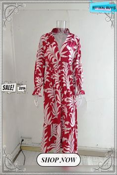 Long Skirt Casual Style Waist-tight Pullover Bohemian Print Sleeve Big Dress Bohemian Long Sleeve Stretch Dress, Chic Long Sleeve Maxi Dress With Boho Print, Long Sleeve Boho Print Maxi Dress, Boho Print Long Sleeve Maxi Dress For Day Out, Long Sleeve Boho Print Maxi Dress For Day Out, Elegant Streetwear, Big Dress, Long Skirt Casual, Big Skirts