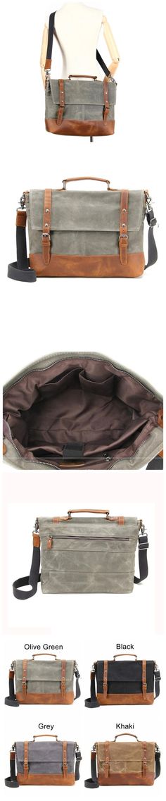 WATERPROOF WAXED CANVAS MESSENGER BAG, MEN'S SHOULDER BAG, CANVAS BAG WITH LEATHER TRIM FX2008-1 Latest Beard Styles, Mens Fashion Blog, Canvas Messenger Bag, Fashion 2024, Bag Canvas, Waxed Canvas, Leather Trim, Canvas Bag, Laptop Sleeves