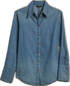 Classic Pre-washed Denim Tops, Classic Denim Tops Pre-washed, Classic Relaxed Fit Medium Wash Denim Top, Classic Washed Denim Top, Classic Light Wash Denim Top For Fall, Classic Medium Wash Chambray Denim Top, Classic Washed Denim Top For Everyday, Classic Cotton Denim Top For Fall, Relaxed Fit Washed Indigo Denim Top