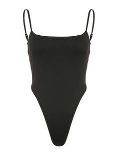 Want to add some spice to your wardrobe? Look no further than our Ramona Backless Strappy Bodysuit! This sexy and versatile base layer features a slim fit and high waist for a flattering look. Part of our Alees Fashion Not so Basic Collection. (Psst... it's also great for a night out!) Ramona Backless Strappy Bodysuit in Black Sexy, Basic Base Layer Versatile Slim Fit High Waist One-Piece Alees Fashion Not so Basic Collection Black Bodysuit For Party, Black Backless Bodysuit With Minimal Stretch, Solid Color Backless Bodysuit With Minimal Stretch, Solid Color Minimal Stretch Backless Bodysuit, Sleek High Cut Summer Bodysuit, Sleek High-cut Summer Bodysuit, Chic High Cut Seamless Swimwear, Chic Solid High Cut Bodysuit, Night Out Bodysuit With Minimal Stretch