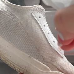 Not the Worst Cleaner - Brogan on Instagram: "Paper towel is 🔑!! I’ve tried all of the cleaning hacks and this is the best most effective way to clean the dirtiest of white shoes with products you probably already have at home ✨" Clean Tennis Shoes, Of White Shoes, Cleaning Sneakers, Sweater Crafts, Sneaker Cleaning, How To Clean White Shoes, Power Wash, Shoe Cleaning, Cleaning Tricks