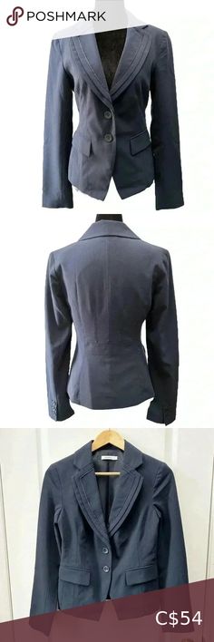 Ricki’s Blazer Single Breasted Tailored Fitted Jacket Navy Blue Size 0  NWOT