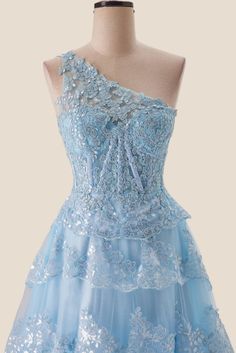 Light Blue Ruffled Dresses For Prom Season, Blue Ruffled Skirt Dress For Prom, Light Blue Pageant Dress With Ruffles, Blue A-line Sleeveless Dress With Ruffles, Blue Fairy Dress With Ruffles, Tiered Ruffle Skirt, Tulle Fabric, Ruffle Skirt, Blue Hues