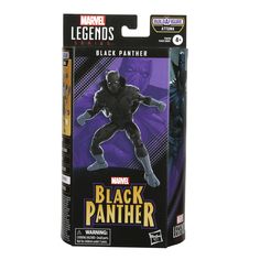 the black panther action figure is in its package